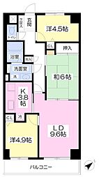 グリーンパレス本郷台 3LDKの間取図画像
