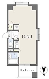 宝寿ビル ワンルームの間取図画像