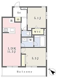 MRO 2LDKの間取図画像