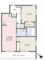 MRO 2LDKの間取図画像