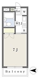 エクセル新横浜A 1Kの間取図画像