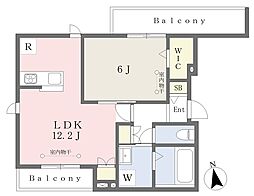 Saray 本牧山手 1LDKの間取図画像