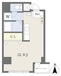 ツルヤ第一ビル ワンルームの間取図画像
