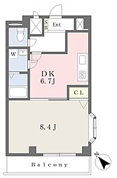 セレネ大倉山 1DKの間取図画像