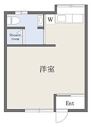 ガーデンハウス ワンルームの間取図画像