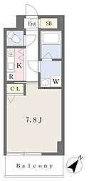 パークシティ新横浜 1Kの間取図画像