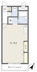 N-BOX ワンルームの間取図画像