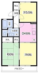 プレステージ浦和 3DKの間取図画像