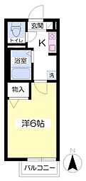 イーグルコートB 1Kの間取図画像