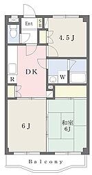 キャッスル東川口 3DKの間取図画像