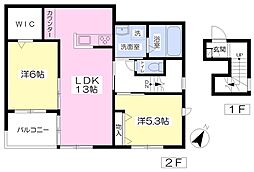 MaisondeFleur 2LDKの間取図画像