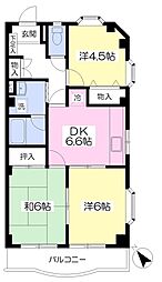 パークハイム 3DKの間取図画像