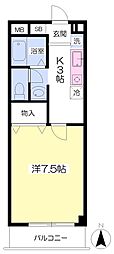 PleasantSURUGA 1Kの間取図画像