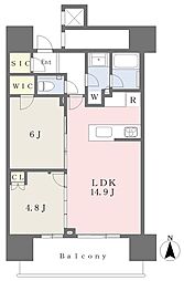 パークタワー川口本町 2LDKの間取図画像