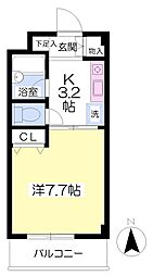 アイズ・ヴィレッジ 1Kの間取図画像