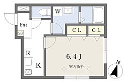 ブルーオアシス西大宮 1Kの間取図画像