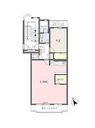 フローラ盆栽町 1LDKの間取図画像