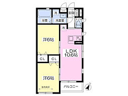フォレストメゾン宮原 2LDKの間取図画像
