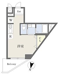 セレーノ与野 ワンルームの間取図画像