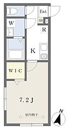 ブルーオアシス西大宮 1Kの間取図画像