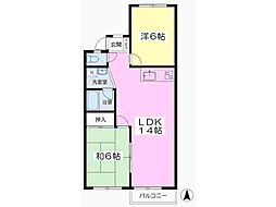 グレイスハイム 2LDKの間取図画像