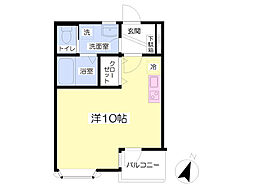 GraceCourt ワンルームの間取図画像