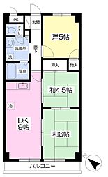 上小町大鉄ビル 3DKの間取図画像