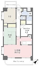 岡安ビル 2SLDKの間取図画像