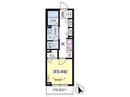 エスカーザ・ワン 1Kの間取図画像