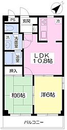 エスポアール1 2LDKの間取図画像