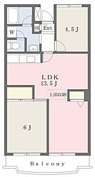 グローリー高州 2LDKの間取図画像