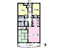 マスト21 3LDKの間取図画像