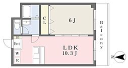 アビテ新越谷PART2 1LDKの間取図画像