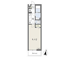 F.AzaleaGamo 1Kの間取図画像