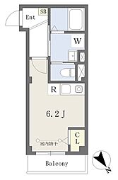 仮）ふじみ野市上福岡1丁目　新築ＰＪ 101 1階ワンルームの間取り