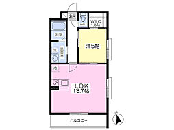 ピエドラオエステ 1LDKの間取図画像