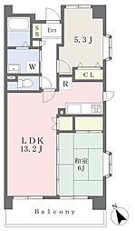 リバーサイド89 2LDKの間取図画像
