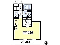 エスタシオン ワンルームの間取図画像