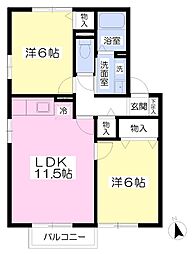アネックスY's3 2LDKの間取図画像