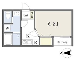 JHジェミニみずほ台 1Kの間取図画像