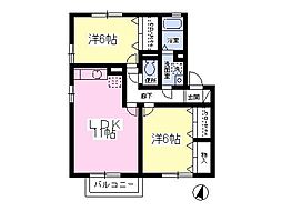 ネートルパーク 2LDKの間取図画像