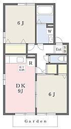 ルミエール 2DKの間取図画像