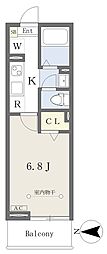セレッソ西所沢 1Kの間取図画像