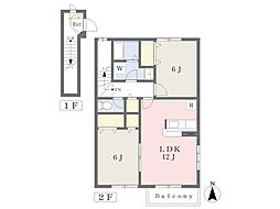 サンシティA 2LDKの間取図画像