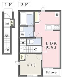 Honey comb Y・T 1LDKの間取図画像