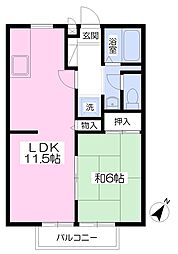 セピア・たかぎ 1LDKの間取図画像