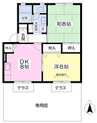 ハイツヴィオラ 2DKの間取図画像