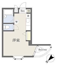 旭コンフォート3 ワンルームの間取図画像