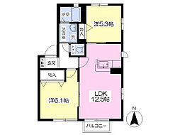 間取図画像 2LDK