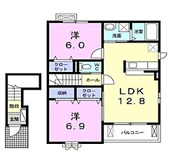 グラン・スクエア 2LDKの間取図画像
